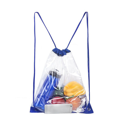 

Tailored Transparent Fashion Shoulder Bag Drawstring Beach Bag Waterproof Transparent Bag