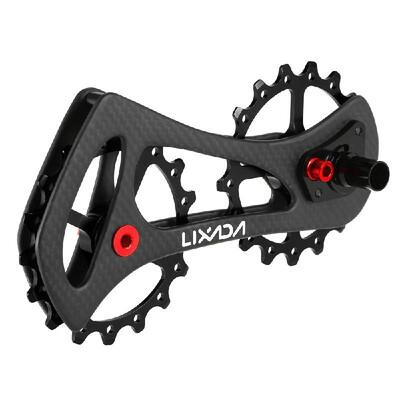 

Lixada 17T Carbon Fiber Road Bike Rear Derailleur Pulleys Jockey Wheel Set for Shimano 670067706800687090009070 UltergraDura