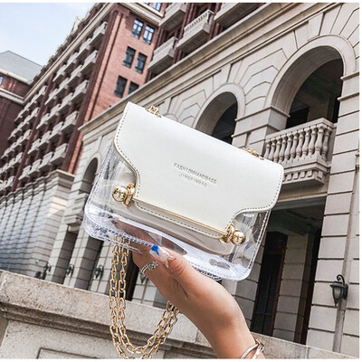 

Tailored Fashion Lady Transparent Square Bag Shoulder Bag Messenger Bag Hand Wallet