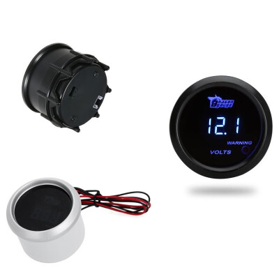 

Digital Voltage Meter Gauge for Auto Car 52mm 2in LCD 015V Warning Light Black