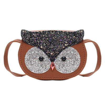 

Cute Glitter Bird Shaped Shoulder Handbags Kids Girls Leather Crossbody Bag