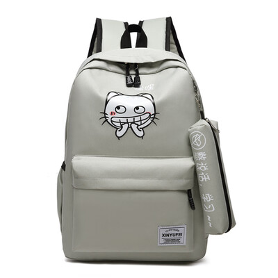 

Fashion Shoulder Bag Women Leisure Travel Korean Edition Campus Cartoon Lovely Backpack Student Bag Two-piece Set