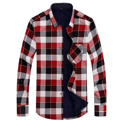 

Tailored Fashion Mens Casual Print Pliad Slim Long Sleeve Shirt Blouse Tops