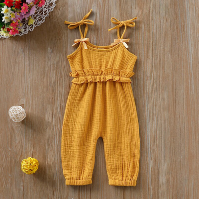 

Toddler Baby Boys Girls Sleeveless Bow-knot Romper Newborn Suspender Jumpsuit
