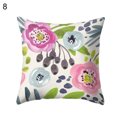 

Spring Flower Leaf Pillow Case Cushion Cover Sofa Bed Car Cafe Office Decoration