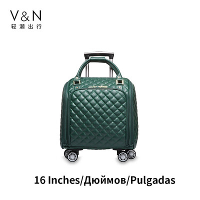 

Business luggage trolley case Korean portable small trolley bag boarding bag light luggage suitcase 16 inch