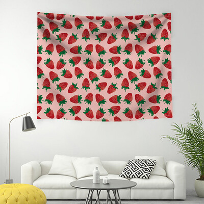 

Gobestart Strawberry Tapestry Living Room Bedroom Decorative Painting Fabric Wall Painting