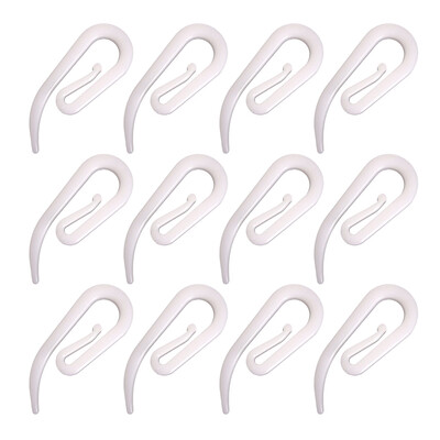 

20 Set Metal Curtain Rings Hanging Rings 30 mm Internal Diameter with Plastic Curtain Hooks White 28 by 12 cm