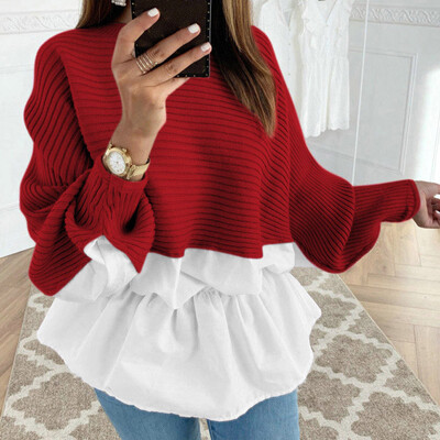 

Tailored Womens Long Sleeve Frill Ruffle Tops Ladies Casual Loose Pullover T Shirt Blouse
