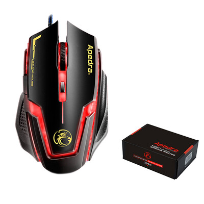 

Universal Ergonomic Macro Programming USB Wired Optical Gaming Mouse Breathing Backlight Gamer Computer Mice