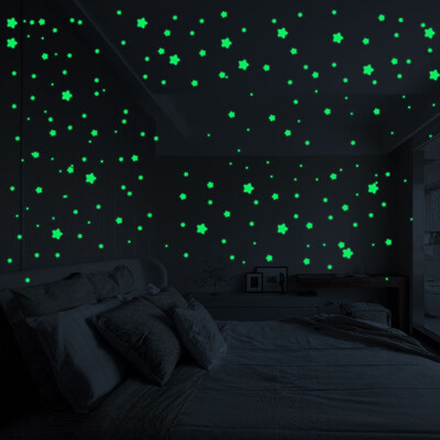 

Toponeto 3D Stars Glow In The Dark Luminous Fluorescent Wall Stickers Room Decors