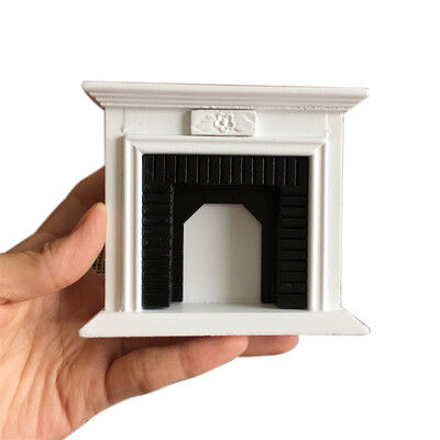 

〖Follure〗112 Dollhouse Miniature Furniture Room Wooden Vintage Black White Fireplace