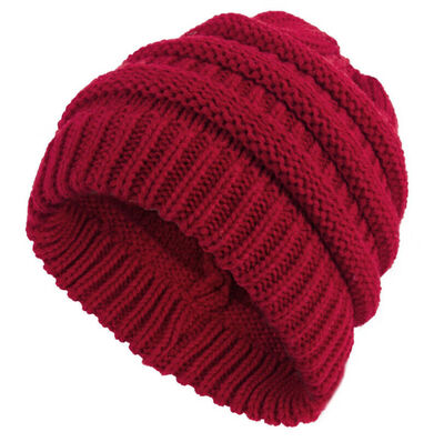 

Women Beanietail Messy Bun Ponytail Knitted Beanie Skull Winter Hat Lot