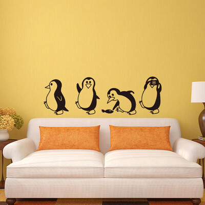 

Gobestart DIY Removable Penguin Wall Stickers Home Decorative Decal Kids Nursery Baby Room