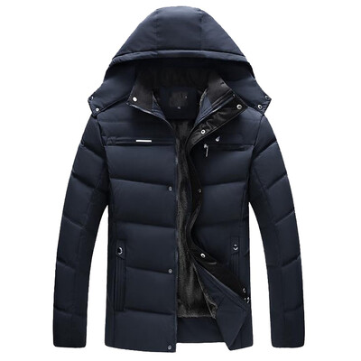 

Gobestart Men Boys Casual Warm Hooded Winter Zipper Coat Outwear Jacket Top Blouse