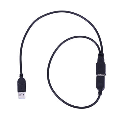 

Dual USB 20 A Male to USB Female Splitter Extension Cable