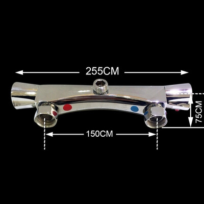 

Creative Premium Square Thermostatic Shower Bar Valve in Chrome & Exposed Mixer Bathroom Nice
