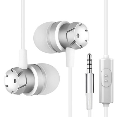 

EN30 Metal In-ear Earphone Wire Headsets Universal Moving Coil Metal Wire Control In-ear Sport Portable Durable Earphone