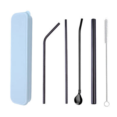 

Toponeto Long Stainless Steel Metal Drinking Straws With Cleaning Brushes Set Recycle