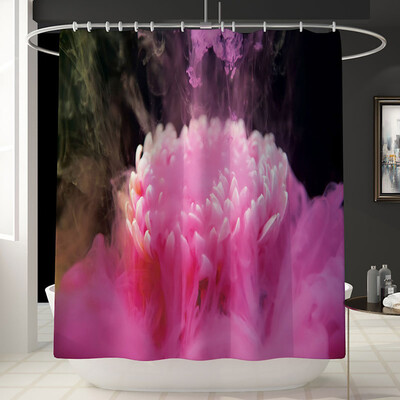 

〖Follure〗Creative Flower Shower Curtain Floor Mat Four-piece Bathroom Mat Set