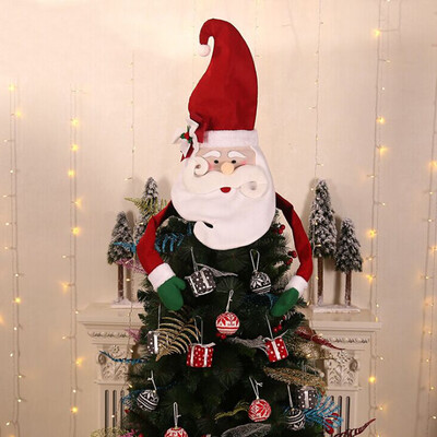 

Gobestart Christmas Decorations Christmas Tree Top Santa Snowman Hat Tree Top Decoration