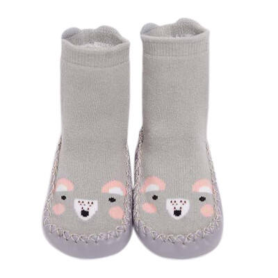 

Toddler Indoor Sock Shoes Newborn Baby Winter Thick Cotton Baby Girl Sock With Rubber Soles Anti Slip Infant Cartoon Sock