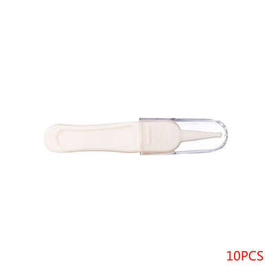 

10pcs Baby Infant Safe Round Tips Nose Ear Navel Cleaning Clip ABS Plastic Tweezers Cleaner