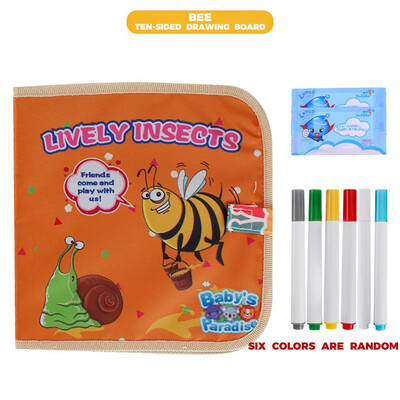 

Siaonvr Portable Soft Graffiti Erasable Drawing Animal Picture Book DIY Drawing Board