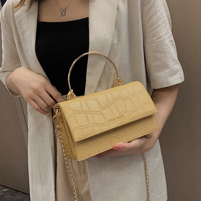 

Popular female bag 2019 new fashion handbag crocodile pattern ocean chain shoulder bag wild ins messenger bag