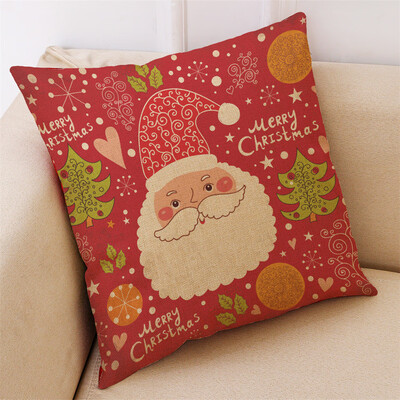 

Tailored New Christmas Cotton Linen Pillow Case Sofa Cushion Cover Home Decor