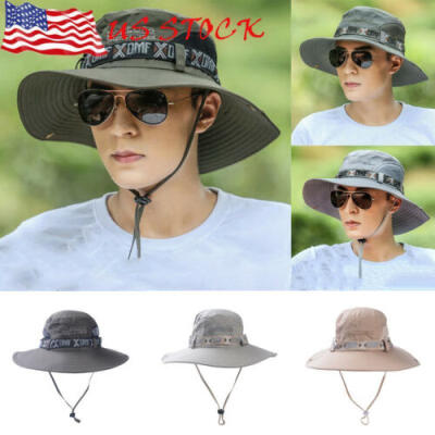 

Bucket Hat Boonie Hunting Fishing Outdoor Cap Wide Brim Military Unisex Sun Hats