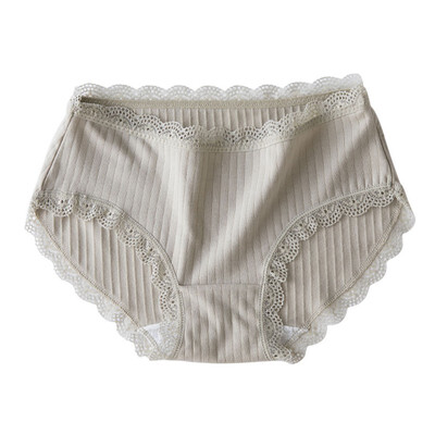 

Women Cotton Soft Briefs Sexy Lingerie Women Mid Rise Panties Underwear sexy lace Solid Color Breathable Briefs