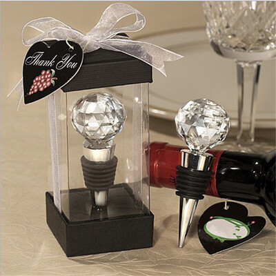 

Gobestart Wedding Decoration Crystal Wine Bottle Stopper Wedding Party Favor Gift Decor