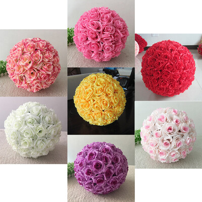 

6 INCH WEDDING ARTIFICIAL ROSE FLOWER BALL HANGING DECORATION CENTERPIECE DECOR