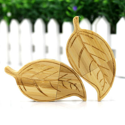 

New Design Wooden Leaf Shape USB Flash Drive 64GB 32GB 16GB 8GB 4GB Special Shaped USB 20 Stick Flash Disk