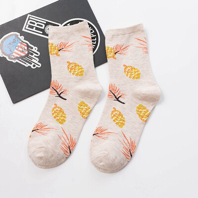 

Cute Plants Printing Pattern Art Socks Women Korean Socks Funny Socks Kawaii Socks