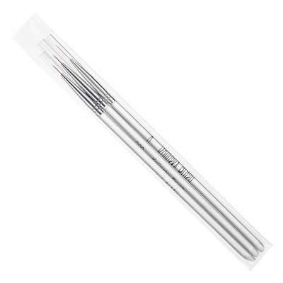 

3Pcsset Double End Nail Brush Liner Pen Transparent Crystal Handle Manicure Nail Painting Drawing Brush Kit