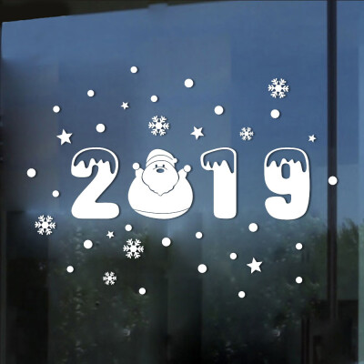 

〖Follure〗New Year Merry Christmas Snowflake Wall Sticker Home Shop Windows Decals Decor