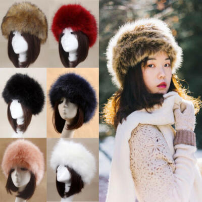 

Adult Unisex Winter Fluffy Thick Faux Fur Hat Warm Ear Warmer Snow Ski Hats Cap