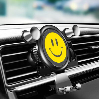 

Tailored 360° Rotating Gravity Car Mount Air Vent Creative Smiley Face Holder Bracket