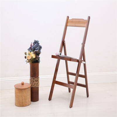 

BO AI NUO Nan bamboo large folding chair portable adult chair solid wood chair dark brown 8753840cm 7546