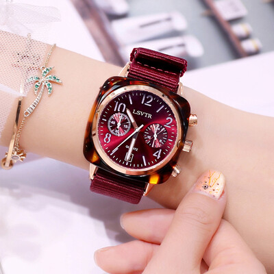 

2019 new watch womens net red lovers fashion waterproof large dial waterproof quartz watch womens watch