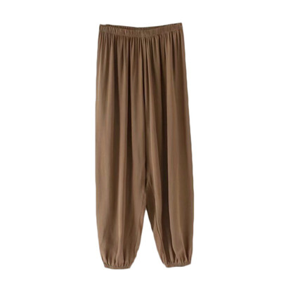 

Women 2019 Spring Summer New Vertical Pants High Waist Loose Thin Ice Silk Sunscreen Wide Leg Pants