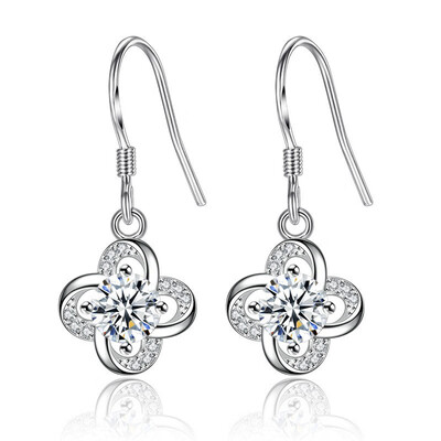 

Elegant Women Cubic Zirconia Anniversary Jewelrys Hanging Drop Earrings For Engagement Party Birthday WH168