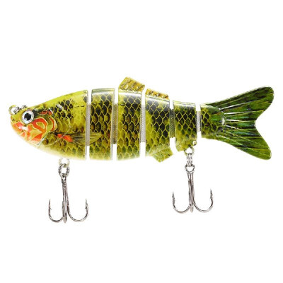 

10cm20g Lifelike 6 Jointed Sections Swimbait Fishing Lure Crankbait Hard Bait Fish Hook Fishing Tackle