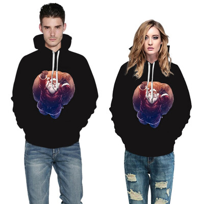 

Toponeto New Christmas Style Couples Christmas 3D Printed Long Sleeve Hat Blouse