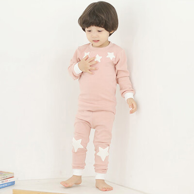 

Baby Kids Boys Girls Star Print Outfits Set Long Sleeve Blouse TopsPants Sleepwear Pajamas