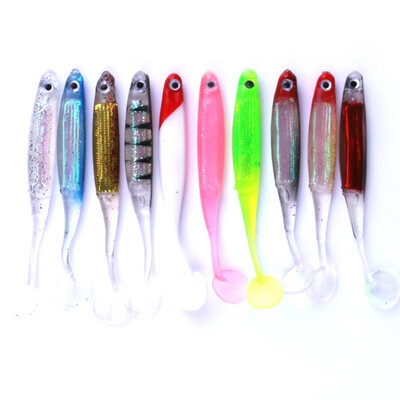 

10pcsset Soft Lure Pesca Artificial Fishing Lure 52g Japan Shad Lure Worm Swimbait Jig Head Fly Fishing Silicone Rubber Fish