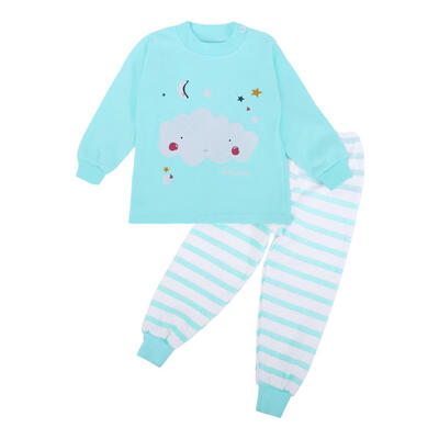 

2pcs Baby Kid Clothes Cloud Print Sleepwear Pajamas Set Boy Girl TopsPants