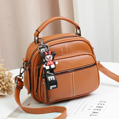 

Womens Spring&Summer Fashion Trend Handbag Womens Bag Simple Joker Single Shoulder Messenger Bag Small Round Bag